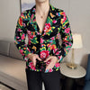 Men's Casual Cool Big Flower Suit