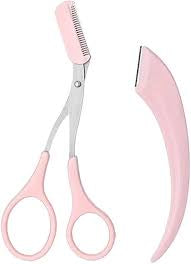 Eyebrow Razor Scissor  Stainless Steel Safe Anti-scratch Trimmer for Beginners Crescent Sharp Beauty Tool Multi-color