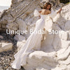 Customized  Sexy Mermaid Wedding Dresses Satin Side Split Off The Shoulder Backless With Bow Robe De Mariée V-Neck Br