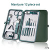 Ouriner 6–18-teiliges tragbares Maniküre-Set, Pediküre-Set, leuchtend schwarzes Nagelknipser-Set, Körperpflege-Tools, Augenbrauenschere