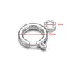 10pcs Stainless Steel Round Spring Ring Clasps Necklace Connectors for DIY Jewelry Bracelet Making Earrings Accessories 5-12mm
