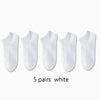 1/5/10 Pairs Comfortable Men's Women's Socks Casual Short Solid Color Spring Summer Boat Sock Fashionable Round Neck Ankle Socks