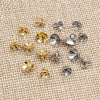 30pcs Screw Eyes Bails Top Drilled Beads End Caps Stainless Steel DIY Charms Connectors Jewelry Making Findings Accessories