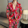 Men's Casual Cool Big Flower Suit